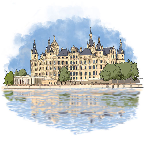 Gebäude_Schloss_Schwerin Mit dem Rad nach Entenwerder