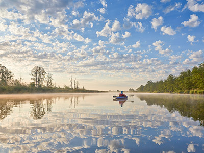 Kanufahren auf einem See