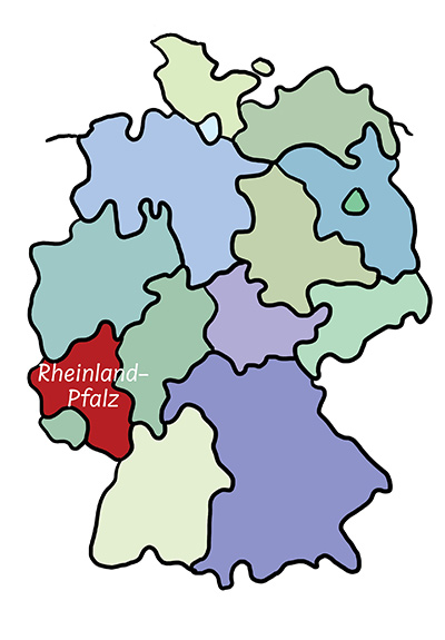 bundesdeutschland_Rheinland-Pfalz Sachsen-Anhalt auf der Deutschlandkarte