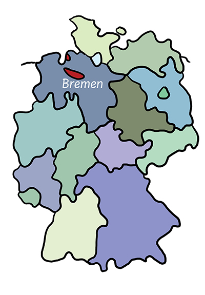 bundesdeutschland_bremen Sachsen-Anhalt auf der Deutschlandkarte