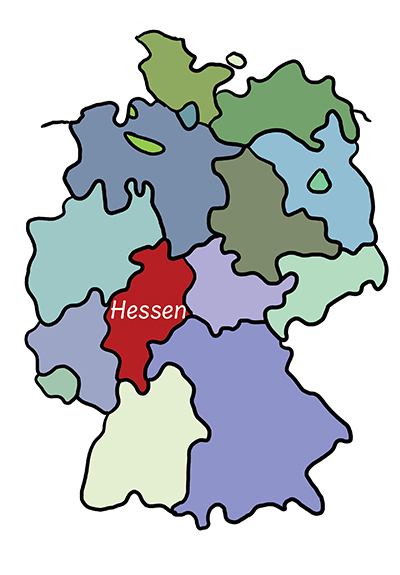 bundesdeutschland_hessen Sachsen-Anhalt auf der Deutschlandkarte