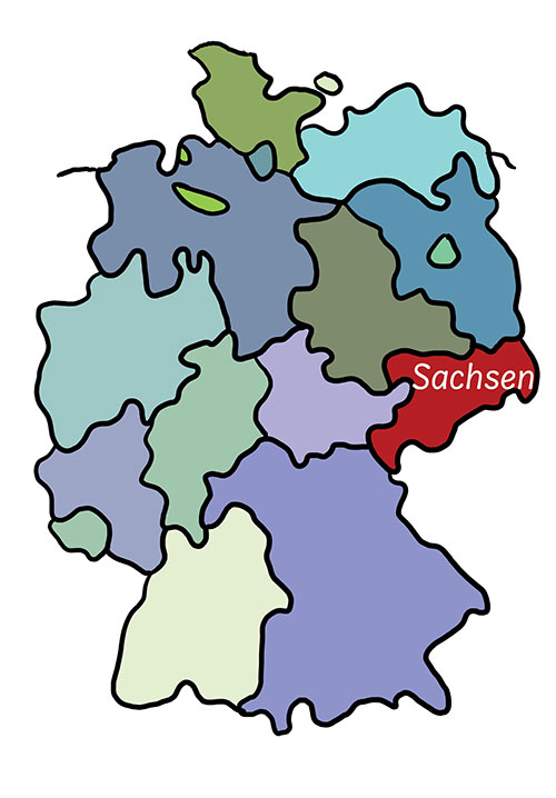 bundesdeutschland_sachsen Sachsen-Anhalt auf der Deutschlandkarte
