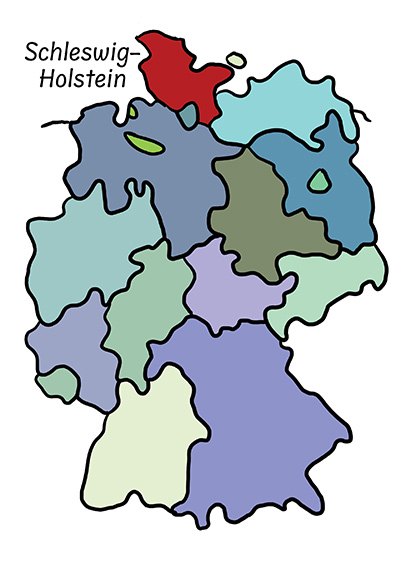 bundesdeutschland_schleswig Sachsen-Anhalt auf der Deutschlandkarte