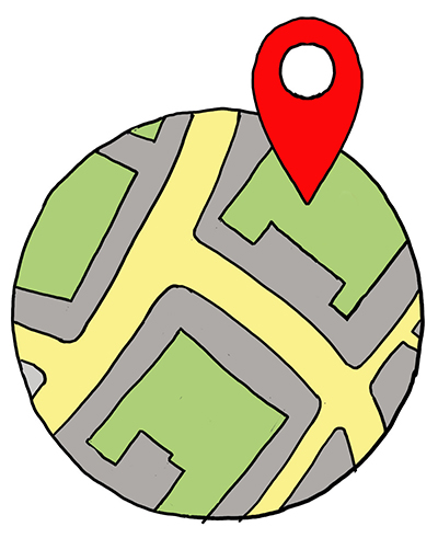 symbol_ort Markierung eines Ortes auf einer Karte