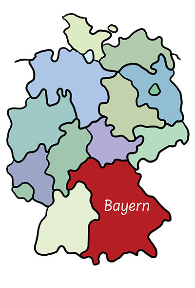 bundesdeutschland_bayern Sachsen-Anhalt auf der Deutschlandkarte